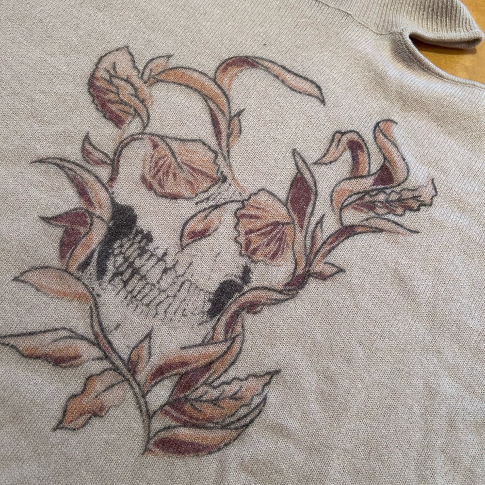 Skull Cashmere Soft Knit Sweater large 100% cashmere